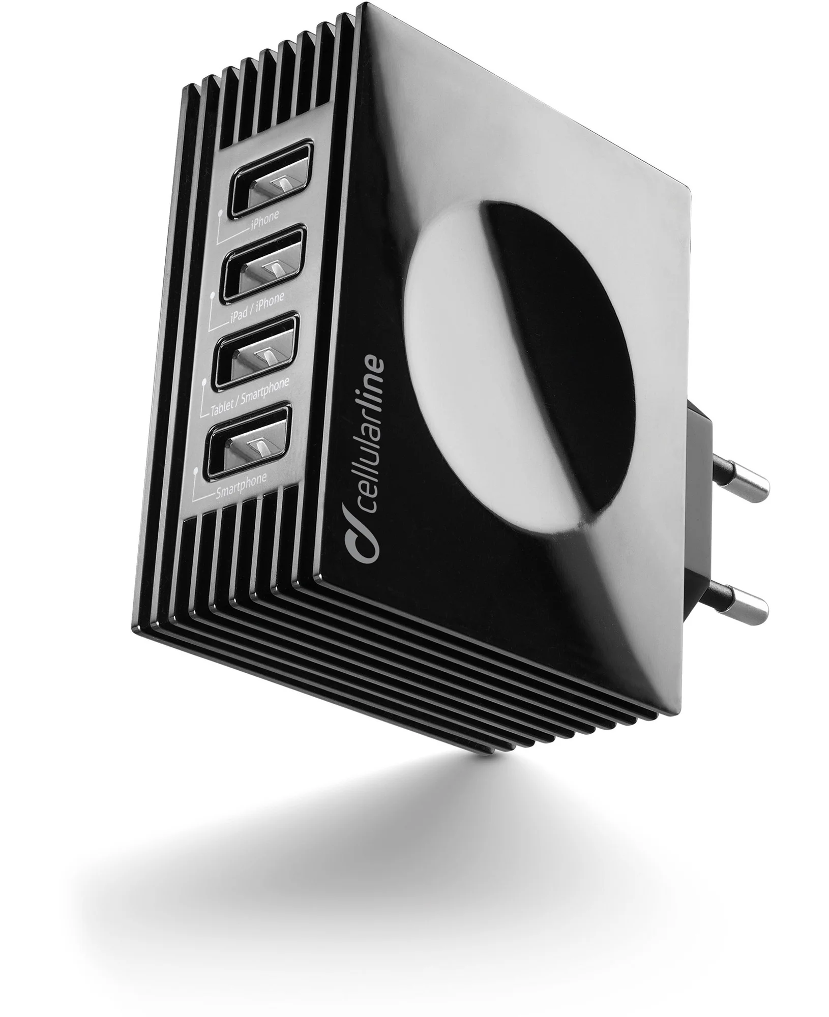 Cellularline USB Charger Quad Ultra - Fast Charge - iPhone, Samsung, Huawei and other Smartphones and Tablets