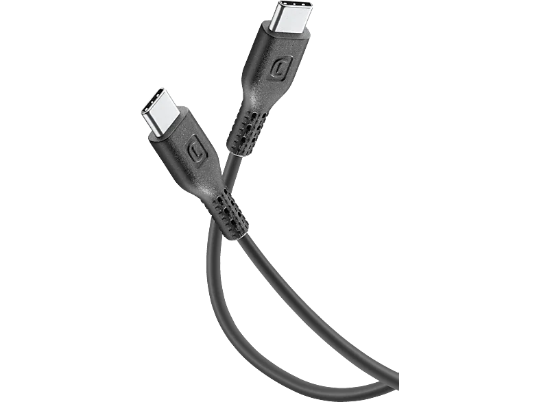 CELLULAR LINE Power Cable USB-C auf USB-C, Datenkabel/Ladekabel, 1,2 m, Schwarz