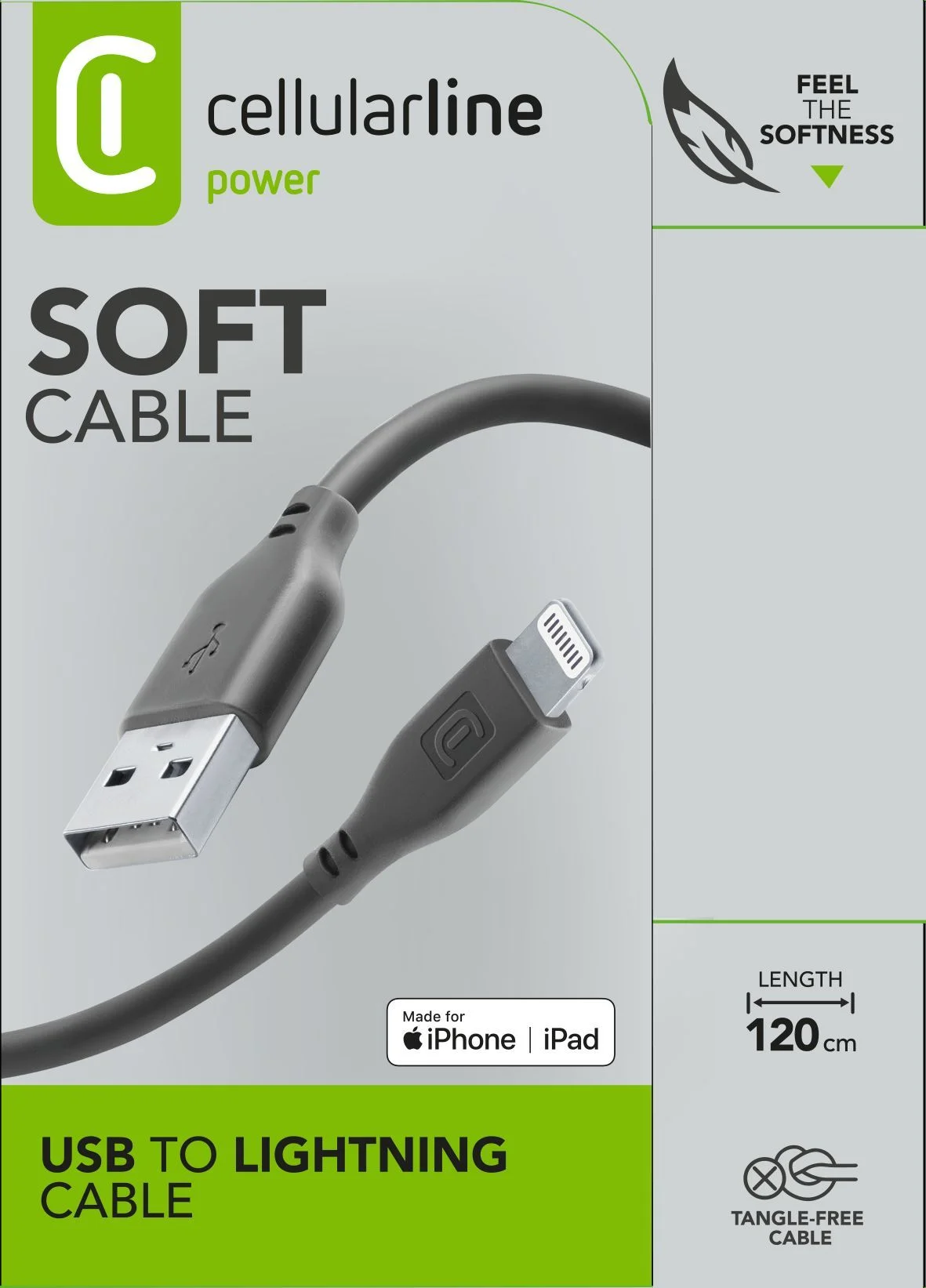 Cellularline Soft cable 120 cm - Lightning