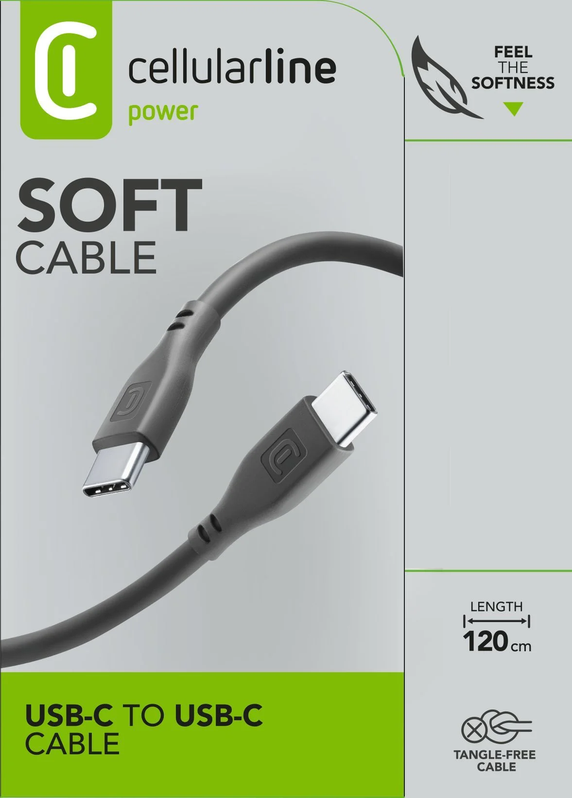 Cellularline Soft cable 120 cm - USB-C to USB-C