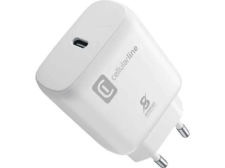 CELLULAR LINE Super Fast Charger PD Ladegerät Samsung 25 W, Weiß