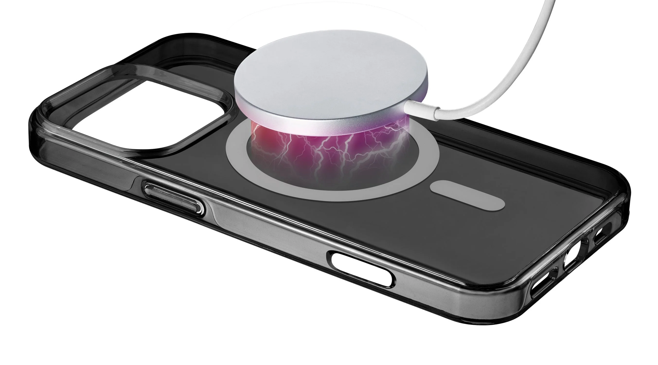 Cellularline Gloss Mag - iPhone 16 Pro Schutzhülle mit Magneten zum Laden und Verbinden mit dem Ladegerät MagSafe