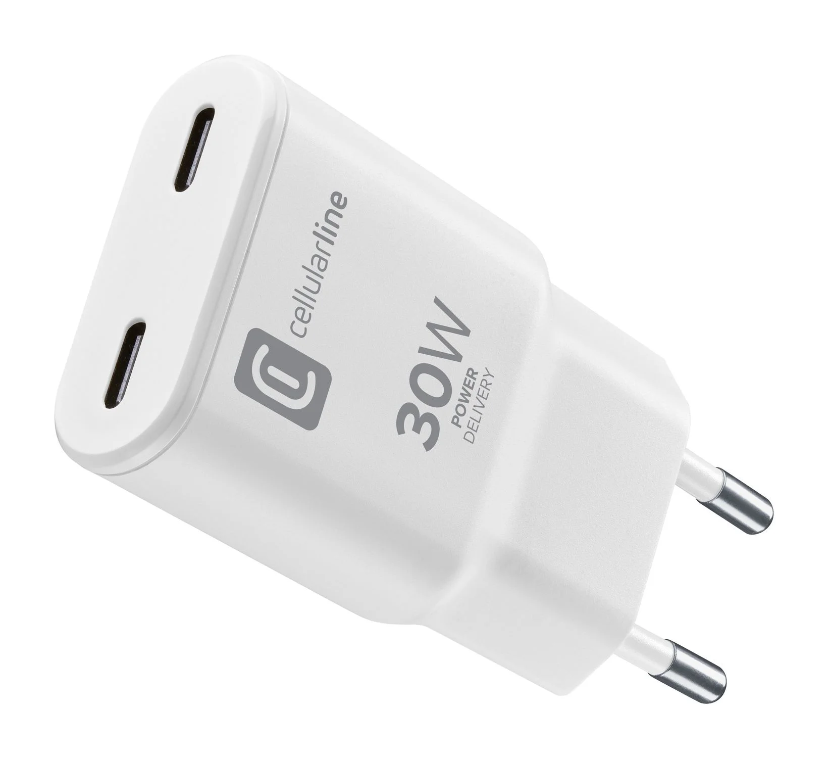 Cellularline 2xUSB-C Ladegerät mit GaN-Technologie -GAN SLIM 30W