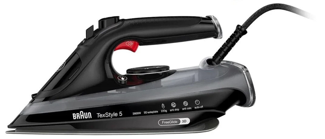 Braun TexStyle 5 SI 5088 BK Trocken- & Dampfbügeleisen EloxalPlus soleplate 2800 W Schwarz