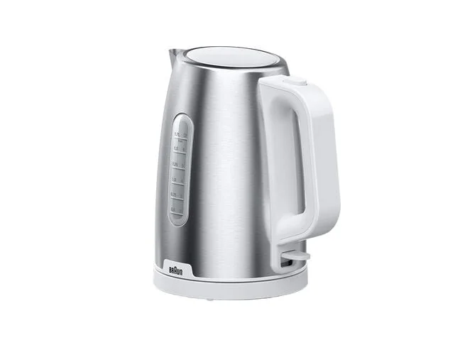 Braun WK 1500 Wasserkocher 1,7 l 2200 W Edelstahl, Weiß