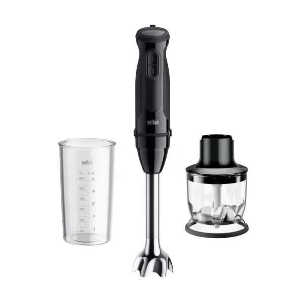 Braun MultiQuick 3 MQ30201M 0,6 l Pürierstab 900 W Schwarz, Satinierter Stahl