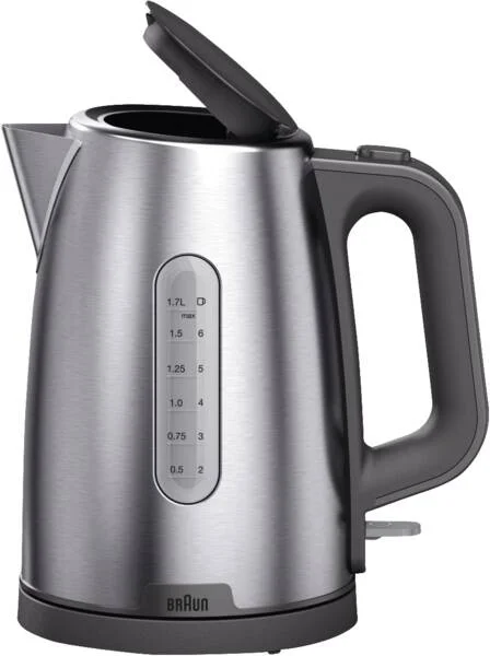 Braun WK 1500 GY Wasserkocher 1,7 l 2200 W Grau, Edelstahl