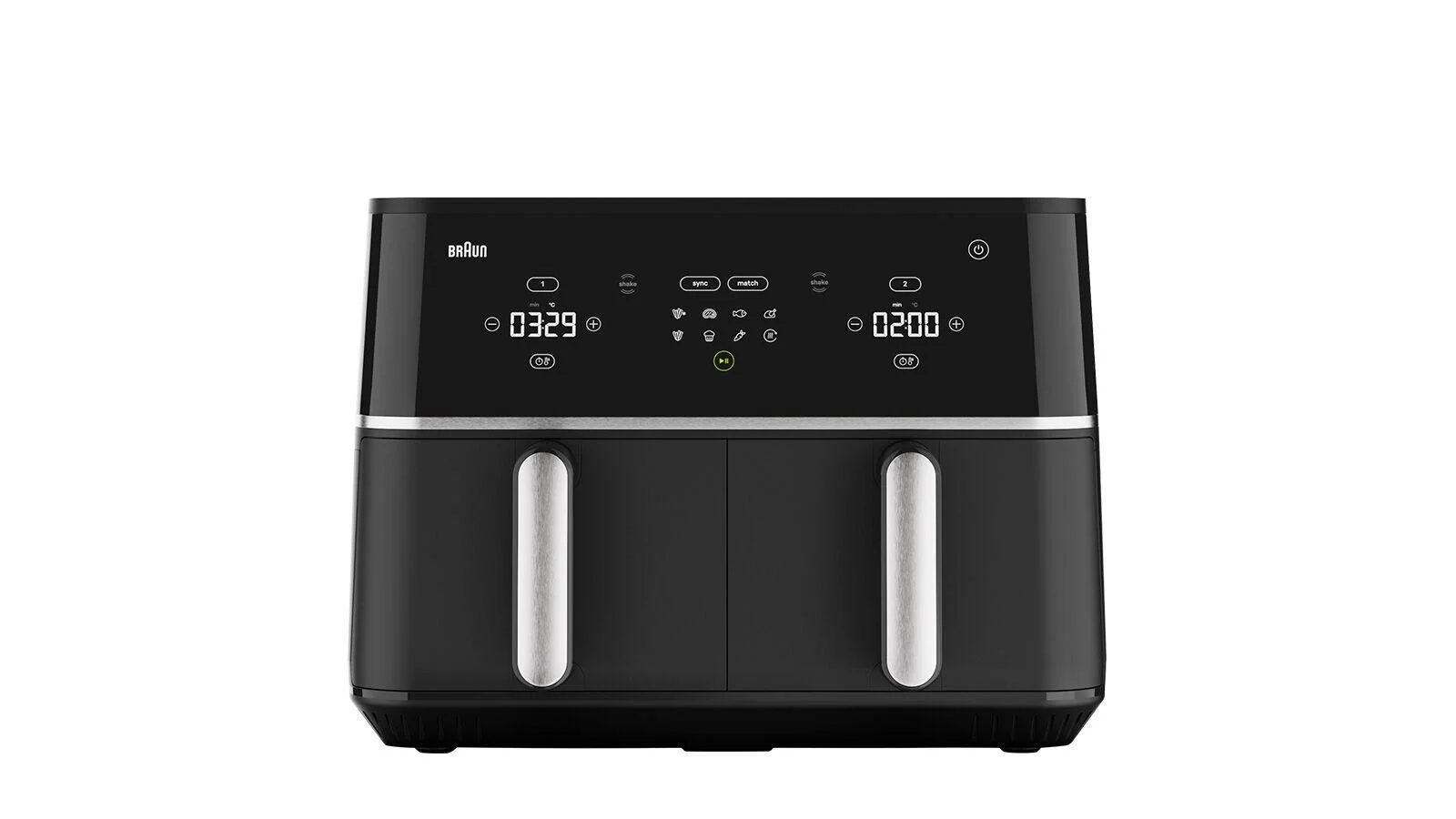 Braun TD 5030I BK Doppel 10 l Eigenständig 2400 W Heißluftfritteuse Schwarz, Silber