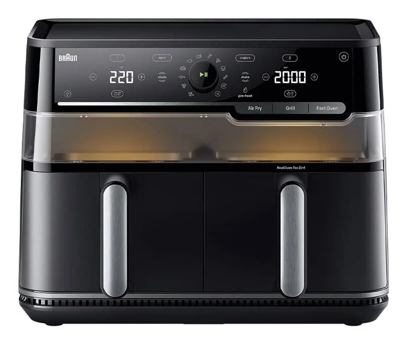 Braun TwinCook 5 Doppel 10 l Eigenständig 2800 W Heißluftfritteuse Schwarz