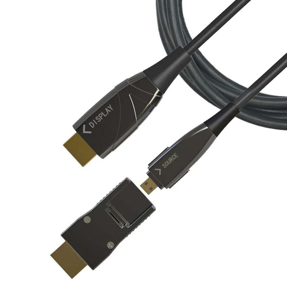 Techly ICOC HDMI-HY2D-100 HDMI-Kabel 100 m HDMI Typ A (Standard) HDMI Typ D (Mikrofon) Schwarz