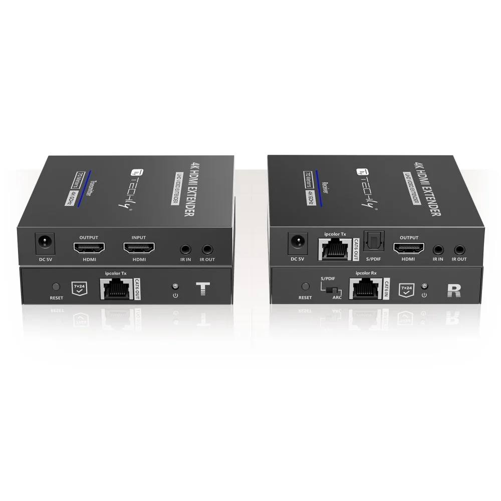 Techly IDATA-EXT-676 AV-Sender & -Empfänger Schwarz