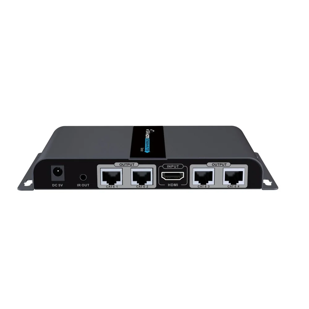 Techly IDATA EX-HL41TY Audio-/Video-Leistungsverstärker AV-Sender & -Empfänger Schwarz