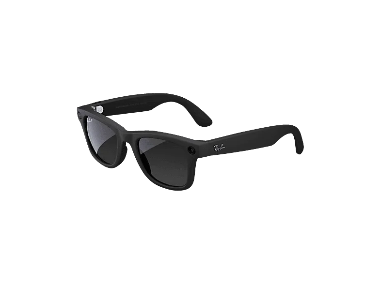 Ray-Ban Meta Wayfarer, Matt Schwarz, polarisiert Graphitgrau, AI Glasses