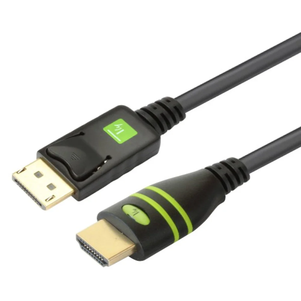 Techly 2m DisplayPort/HDMI Schwarz