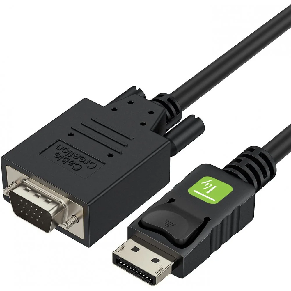 Techly 3m VGA/DisplayPort VGA (D-Sub) Schwarz