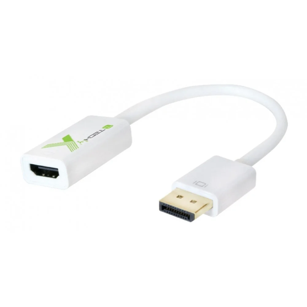 Techly IADAP DP-HDMIFP Videokabel-Adapter 0,2 m DisplayPort HDMI Weiß