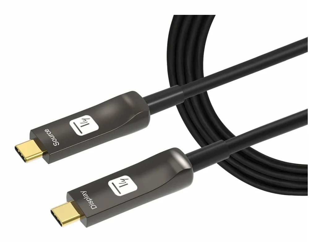 Techly ICOC-U3C-HY-020 USB Kabel 20 m USB C 21,6 Gbit/s Schwarz