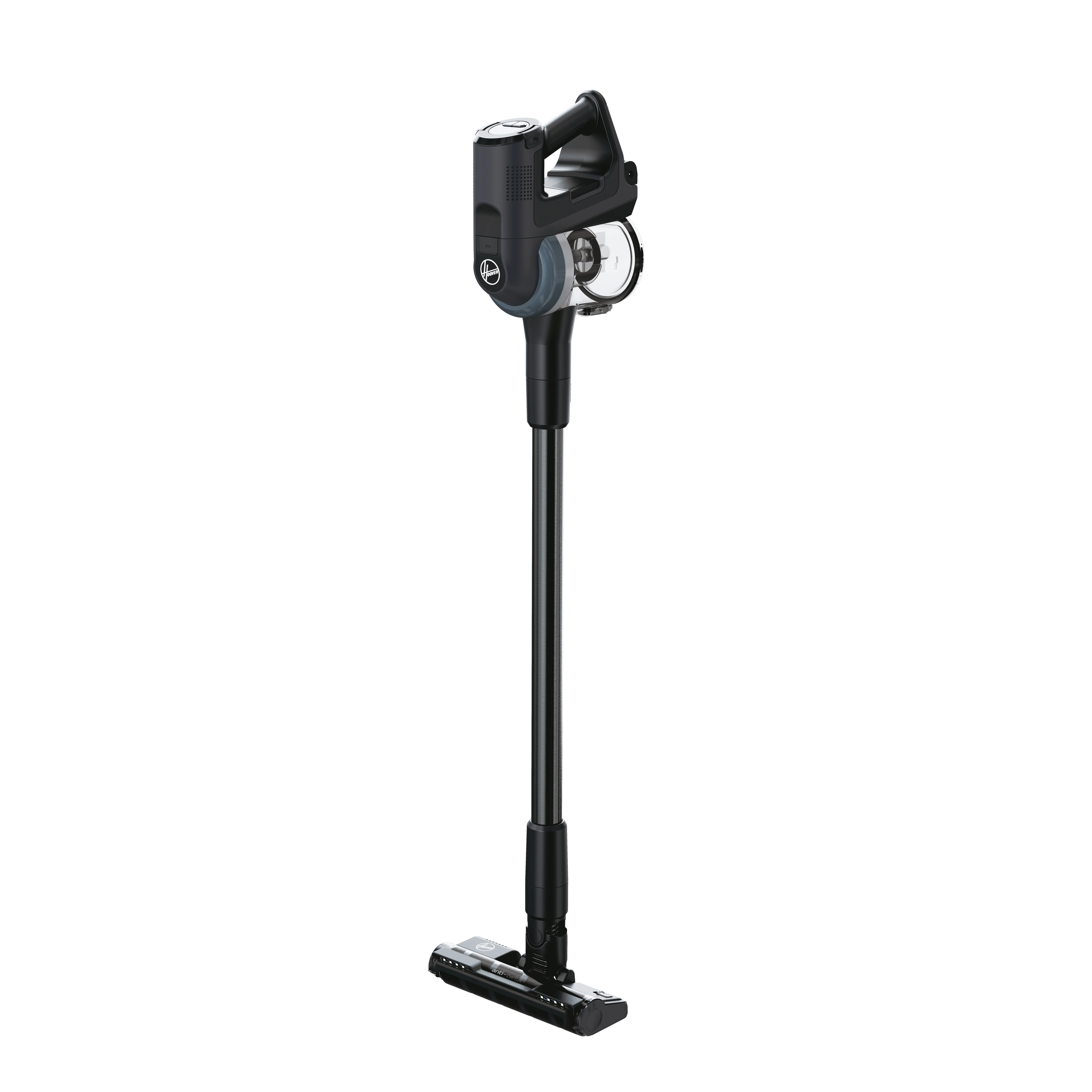 Hoover HF401P 011 Stabstaubsauger Akku Trocken Zyklonal, EPA Beutellos 0,7 l 190 W Schwarz, Silber 2,5 Ah