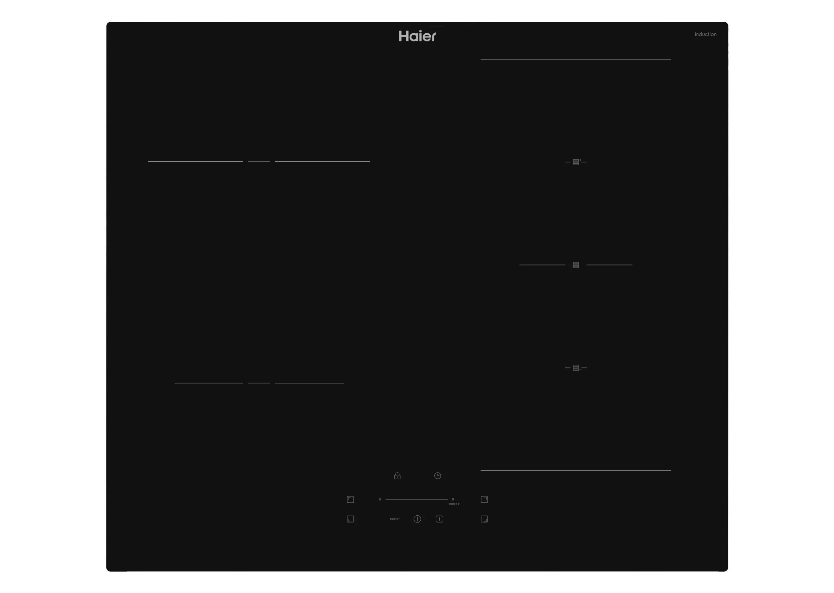Haier HAI64SCM Schwarz Integriert 59 cm Zonen-Induktionskochfeld 4 Zone(n)