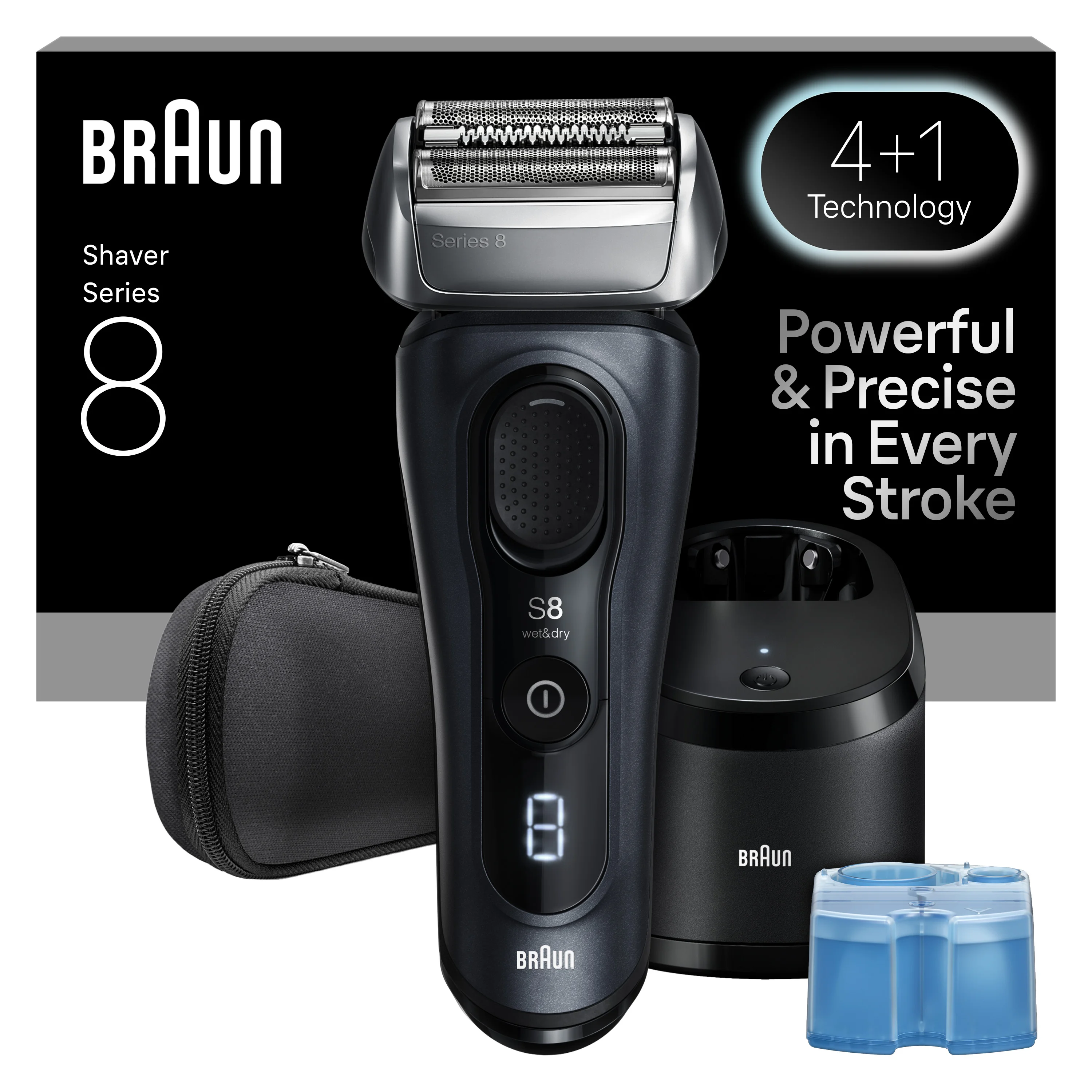Braun Series 8 8663cc Folienschaber Trimmer Grau