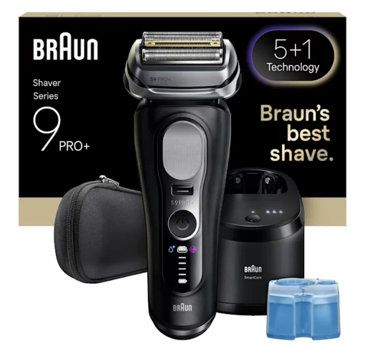 Braun Series 9 Pro+ 9660CC Folienschaber Trimmer Schwarz, Silber