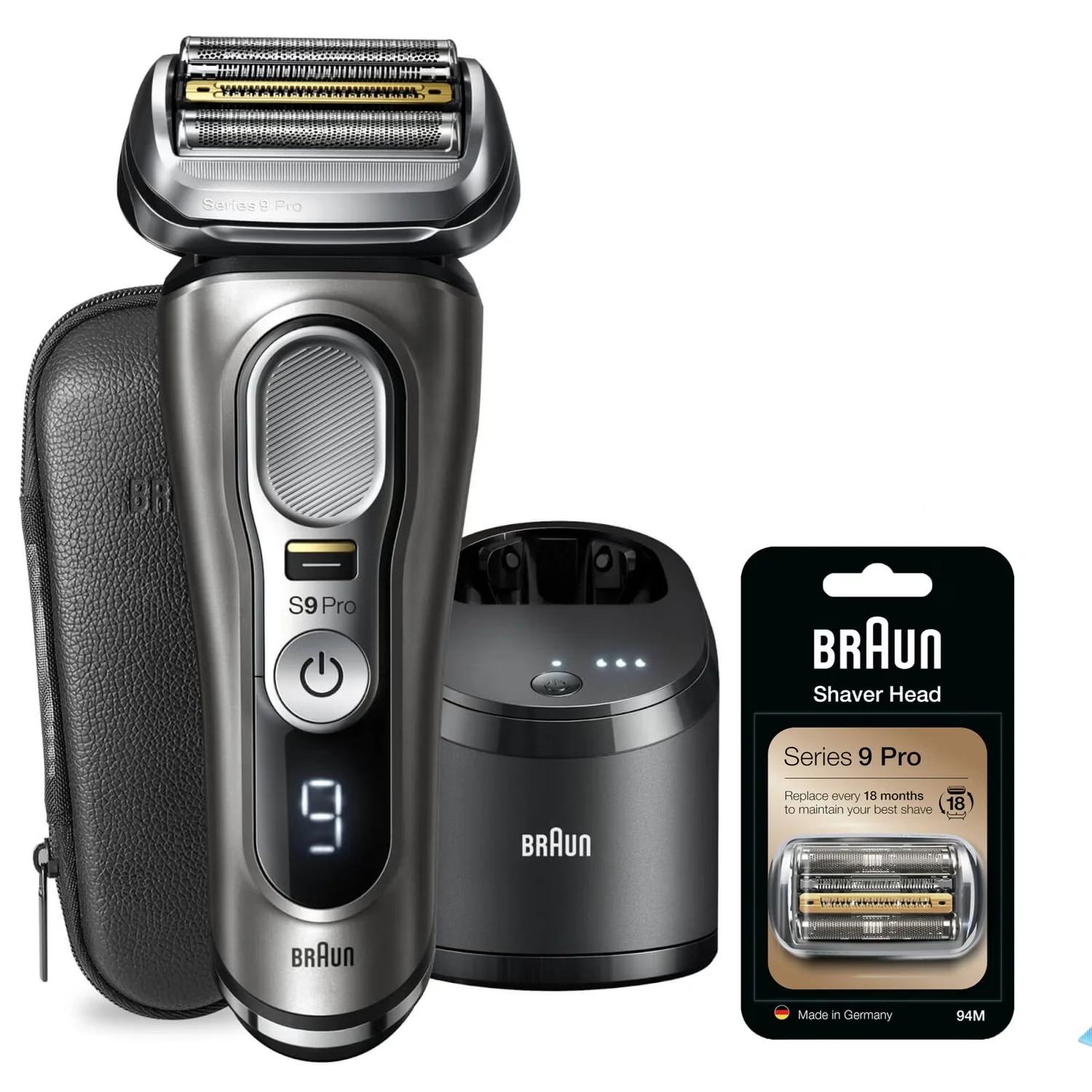 Braun Series 9 Pro 9465cc Folienschaber Trimmer Schwarz, Silber