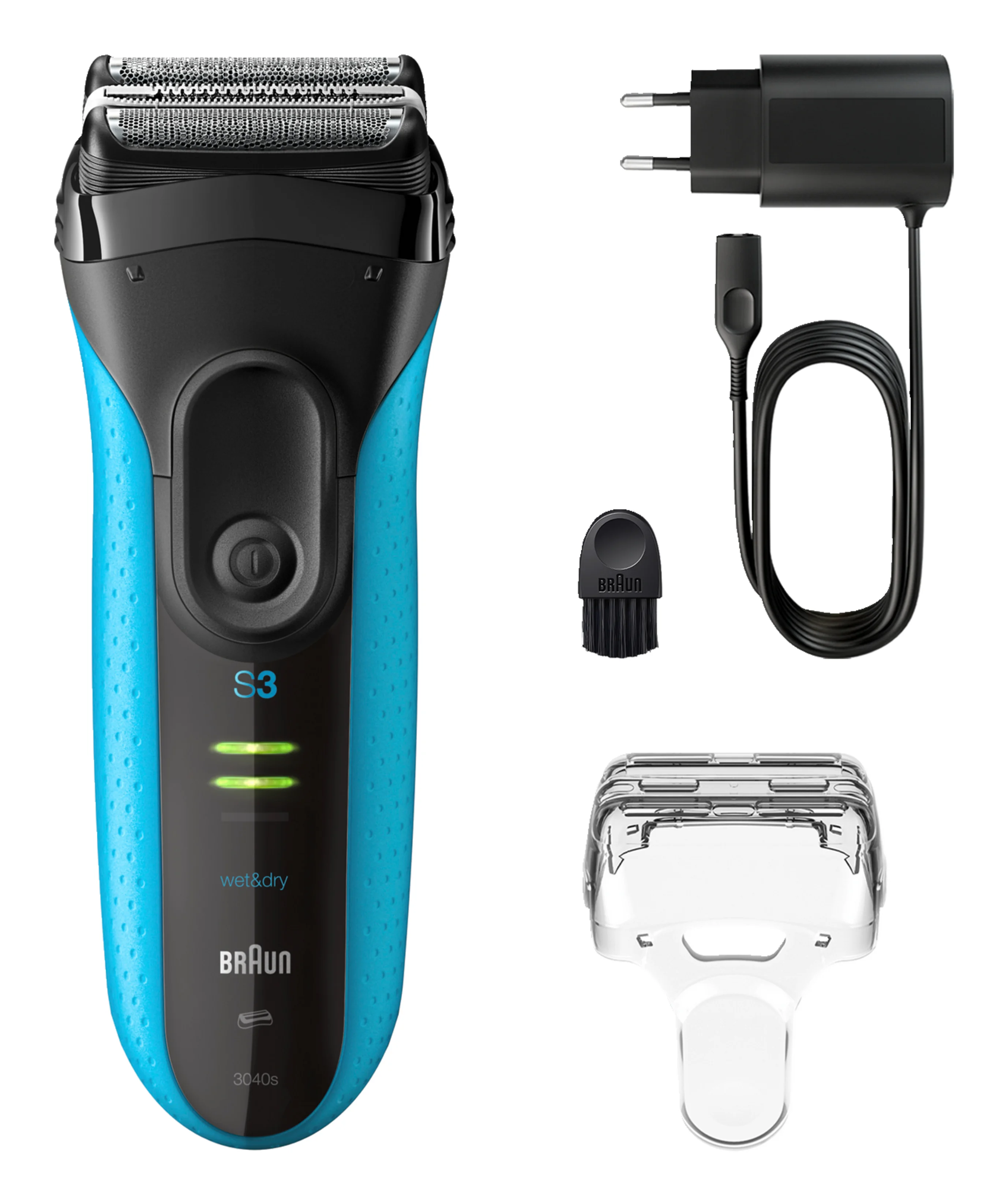 Braun Series 3 3040s Folienschaber Trimmer Schwarz, Blau