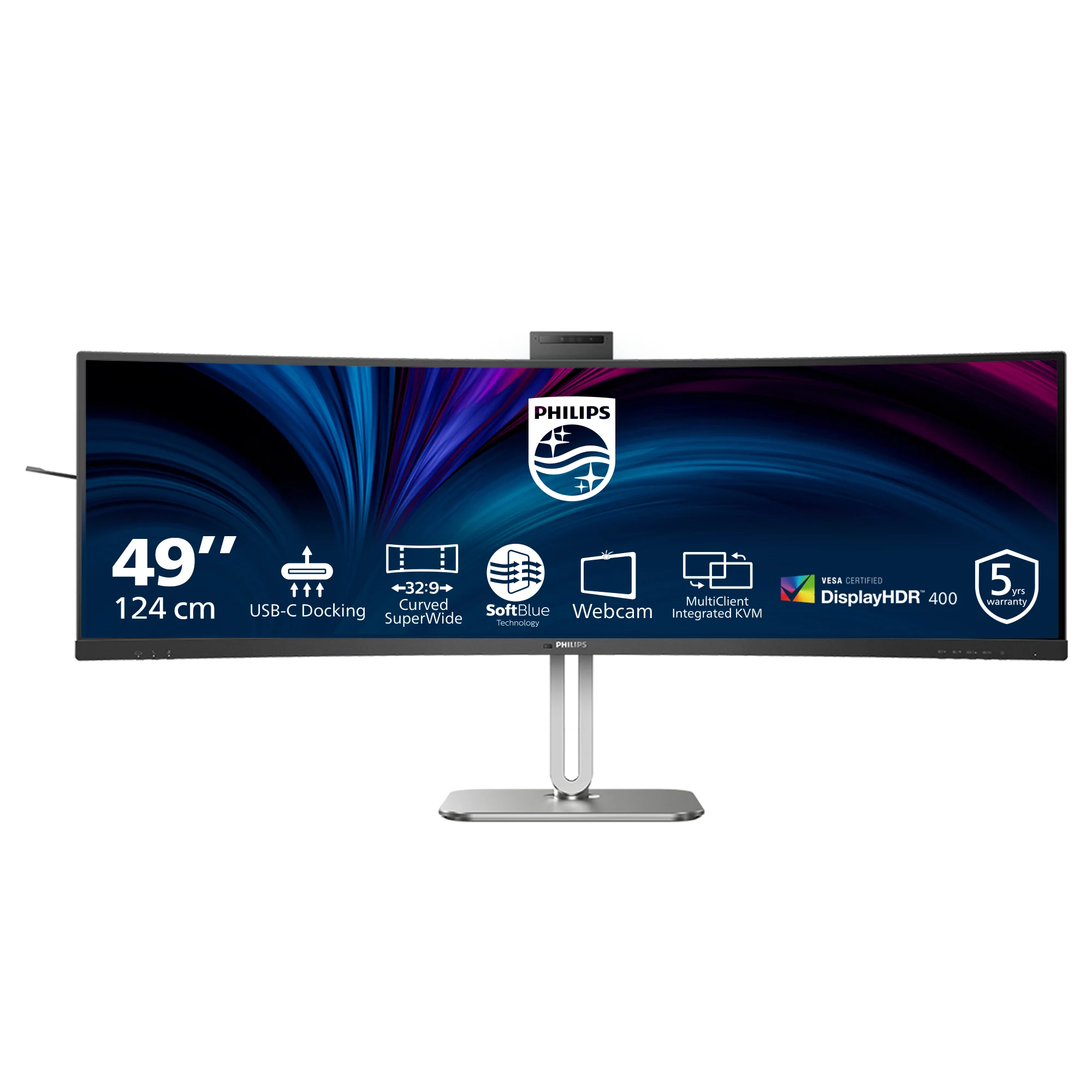 Philips 49B2U6900CH/00 Computerbildschirm 124 cm (48.8") 5120 x 1440 Pixel Dual QHD LCD Schwarz