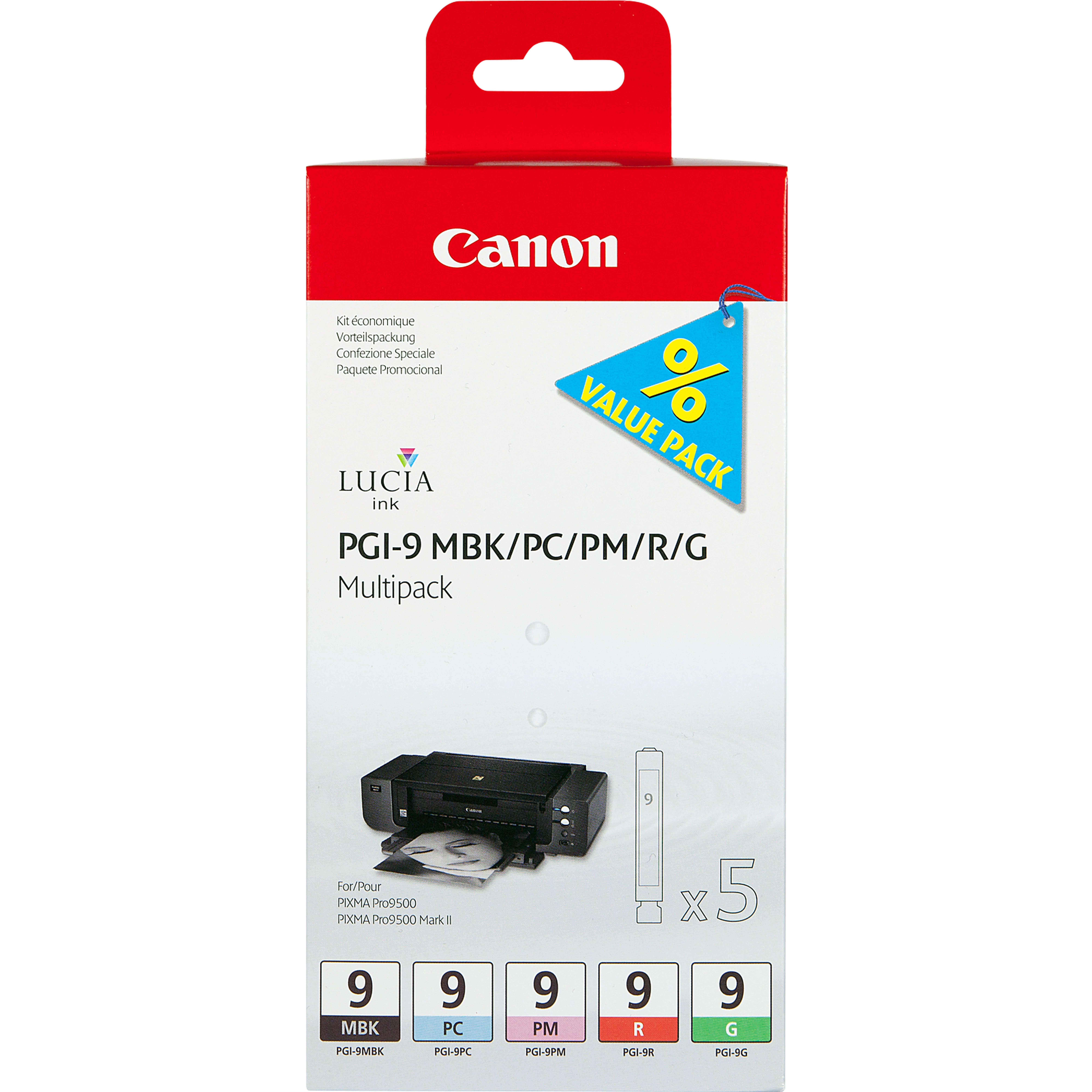 Canon PGI-9 MBK/PC/PM/R/G Multipack mit 5 Tinten