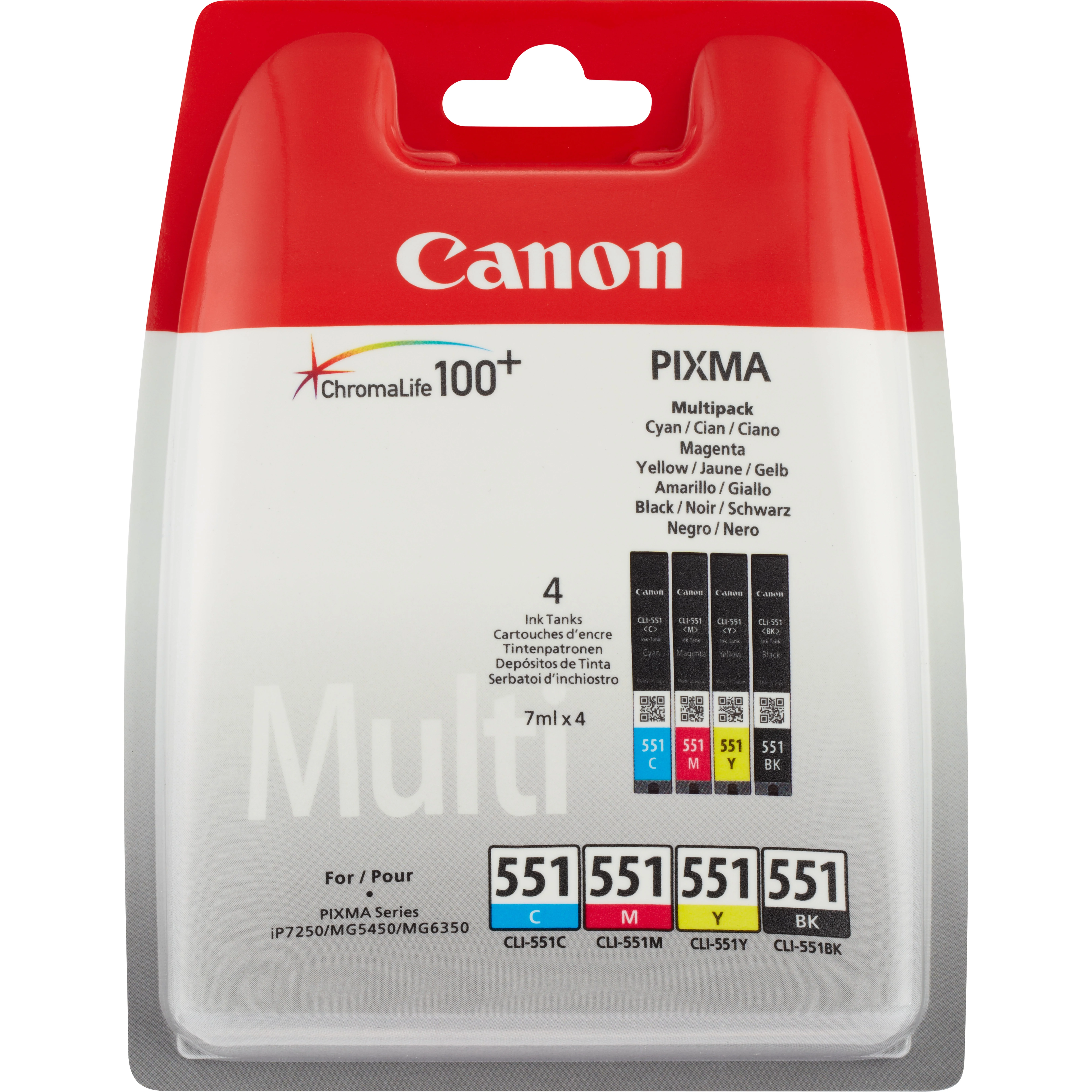 Canon CLI-551 BK/C/M/Y Tinte Multipack