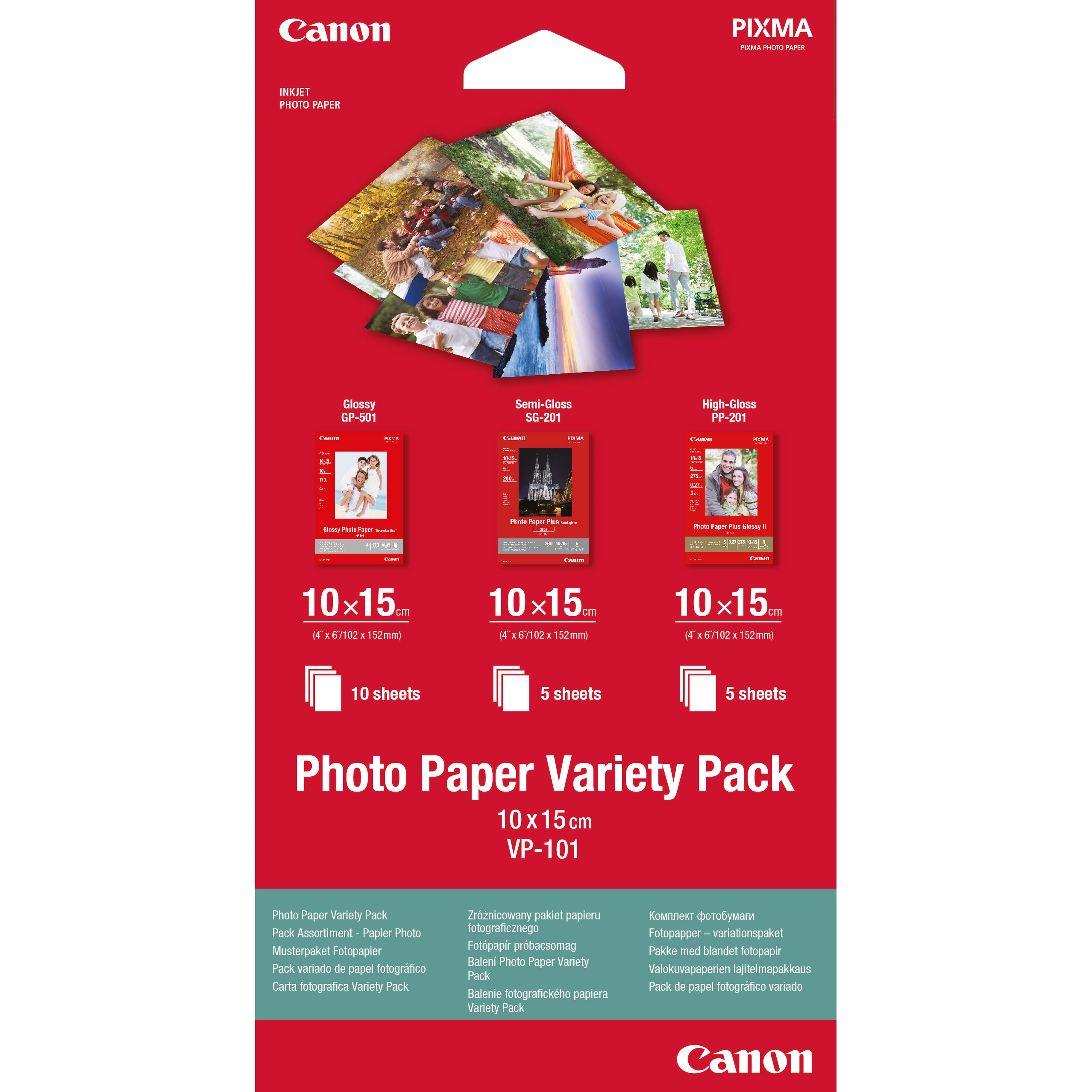 Canon VP-101 Fotopapier Musterpaket Postkarte – 20 Blatt