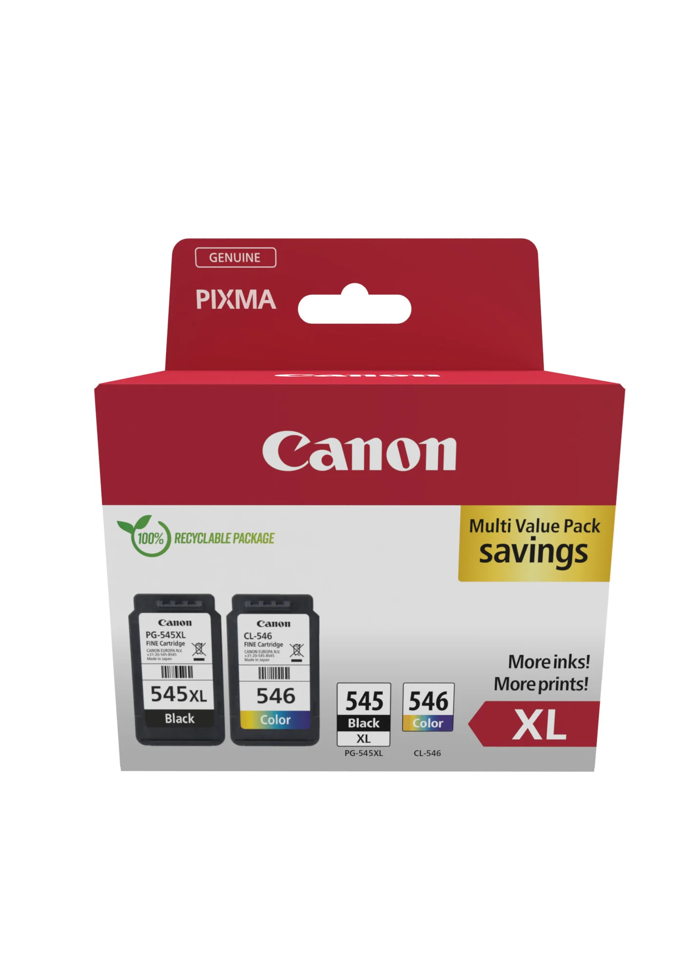 Canon 8286B010 Druckerpatrone 2 Stück(e) Original Hohe (XL-) Ausbeute Schwarz, Cyan, Magenta, Gelb