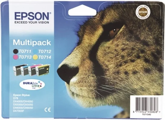 Epson Multipack 4 Farben T0715, DURABrite Ultra Ink