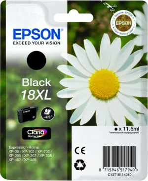 Epson Daisy Singlepack Black 18XL Claria Home Ink