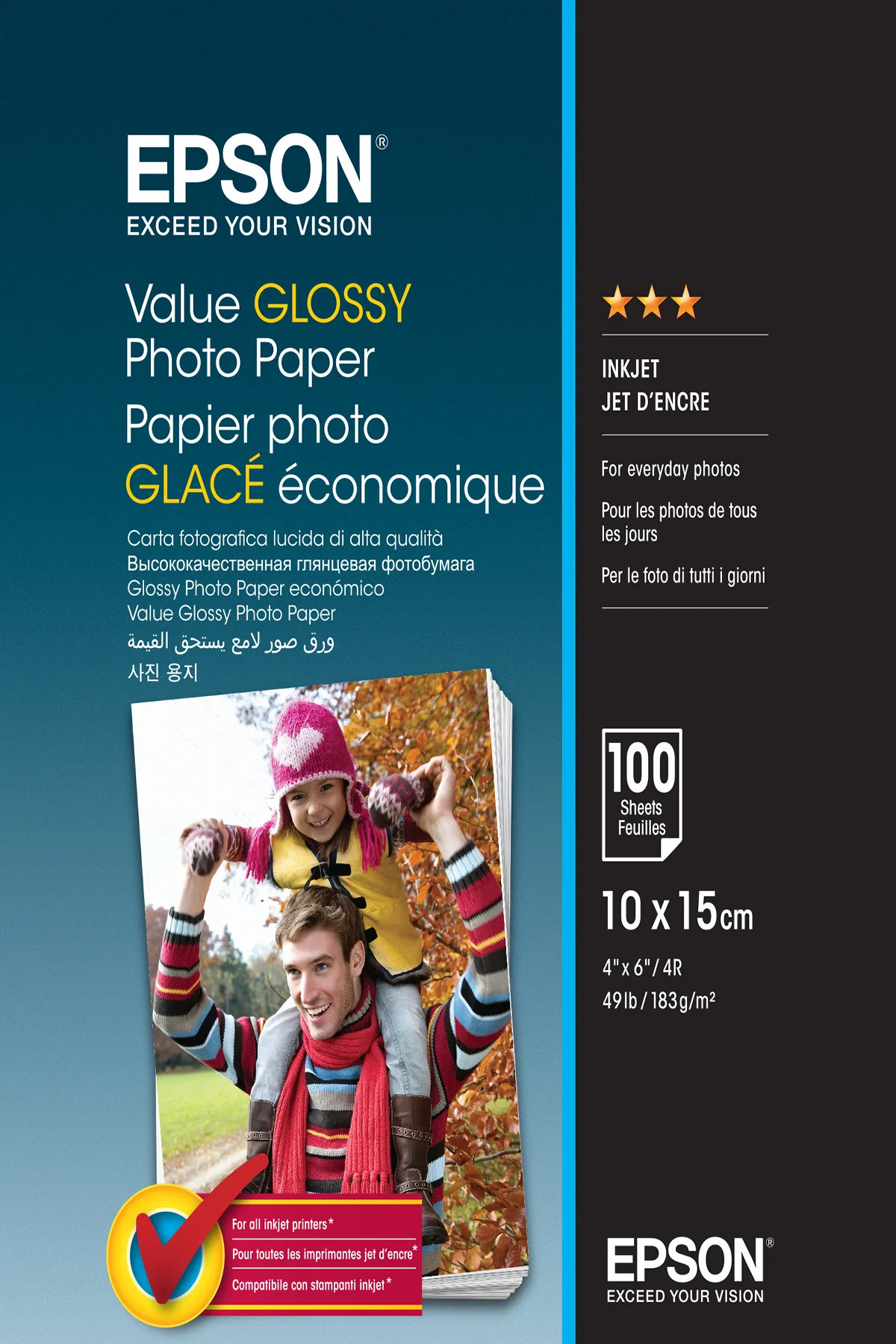 Epson Value Glossy Photo Paper - 10x15cm - 100 Blätter