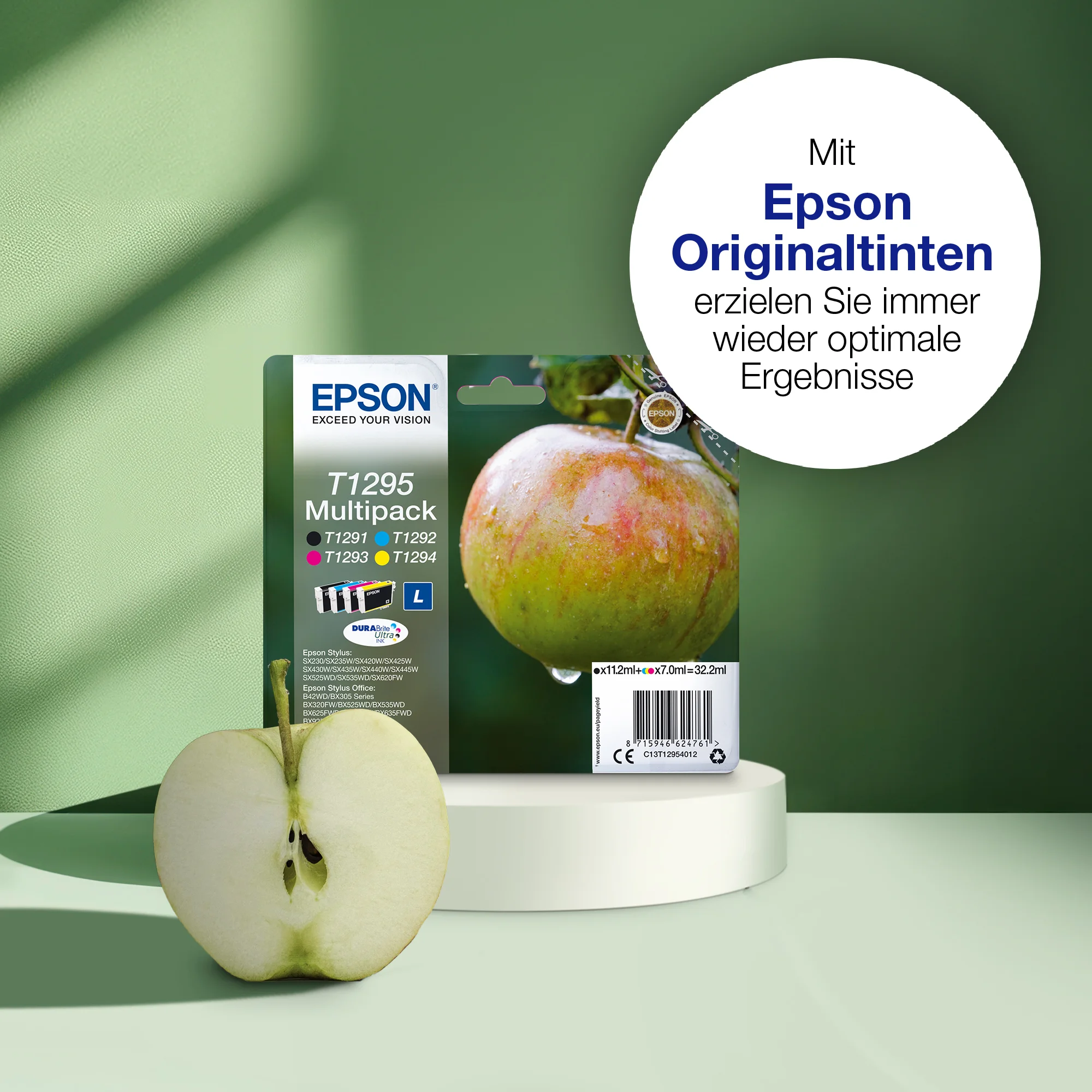 Epson T1292 Apfel DURABrite Ultra Single Cyan Tinte