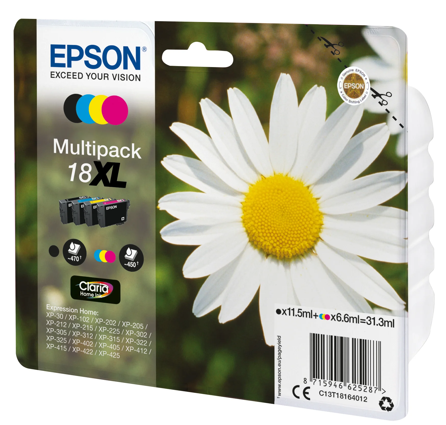 Epson Daisy Multipack 4 Farben 18XL Claria Home Ink
