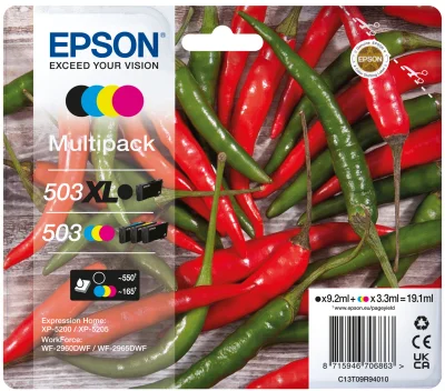 Epson C13T09R94010 Druckerpatrone 4 Stück(e) Original Hohe (XL-) Ausbeute Schwarz, Cyan, Magenta, Gelb