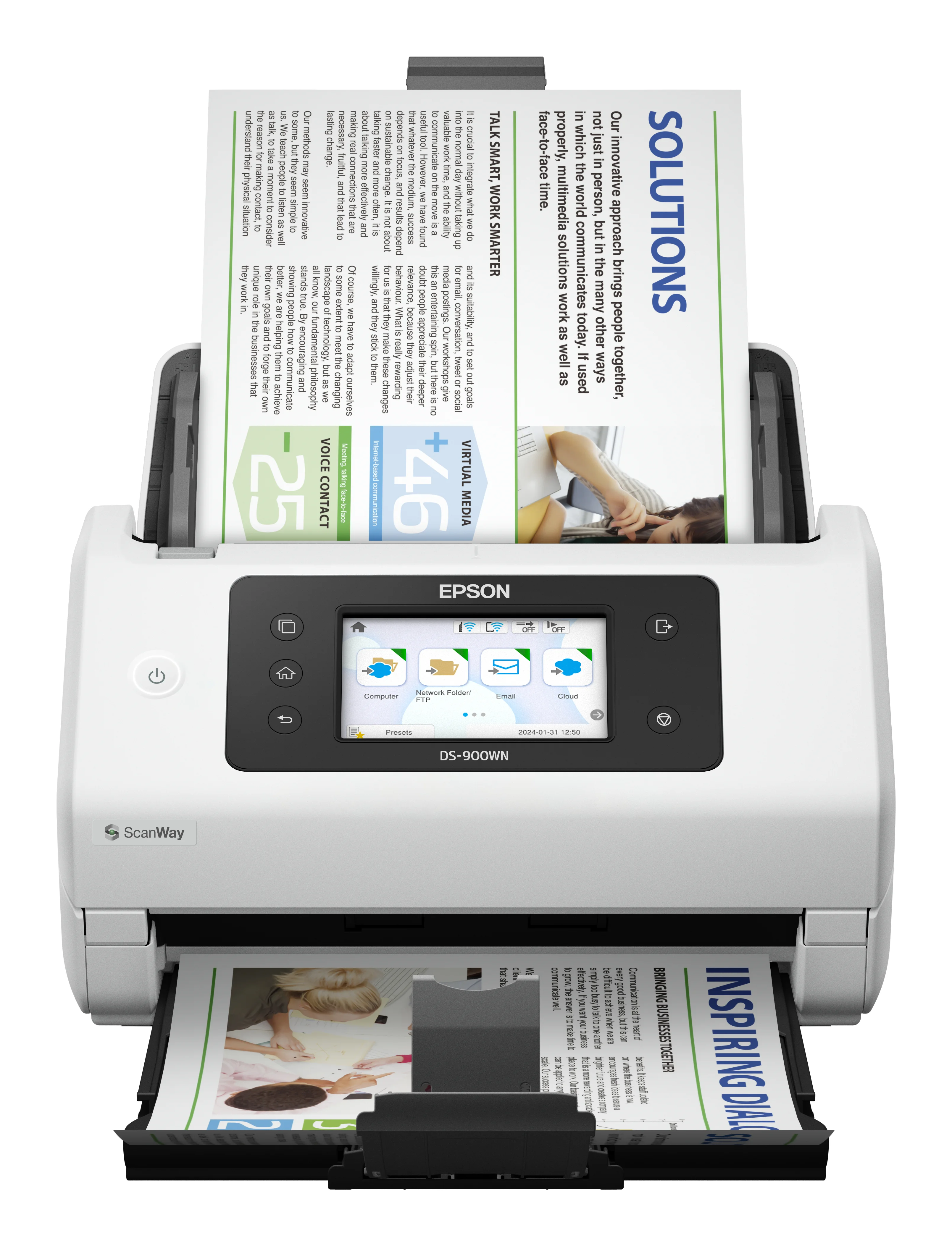 Epson WorkForce DS-900WN Scanner mit Vorlageneinzug 600 x 600 DPI A4 Weiß