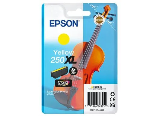 Epson 250XL Violin Claria Photo HD Druckerpatrone 1 Stück(e) Original Hohe (XL-) Ausbeute Gelb