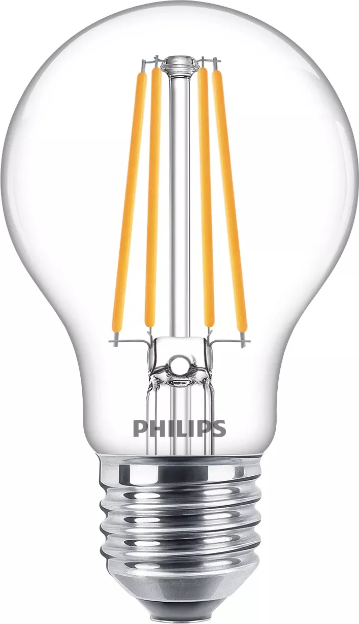 Philips Filament-Lampe, transparent, 75W A60 E27