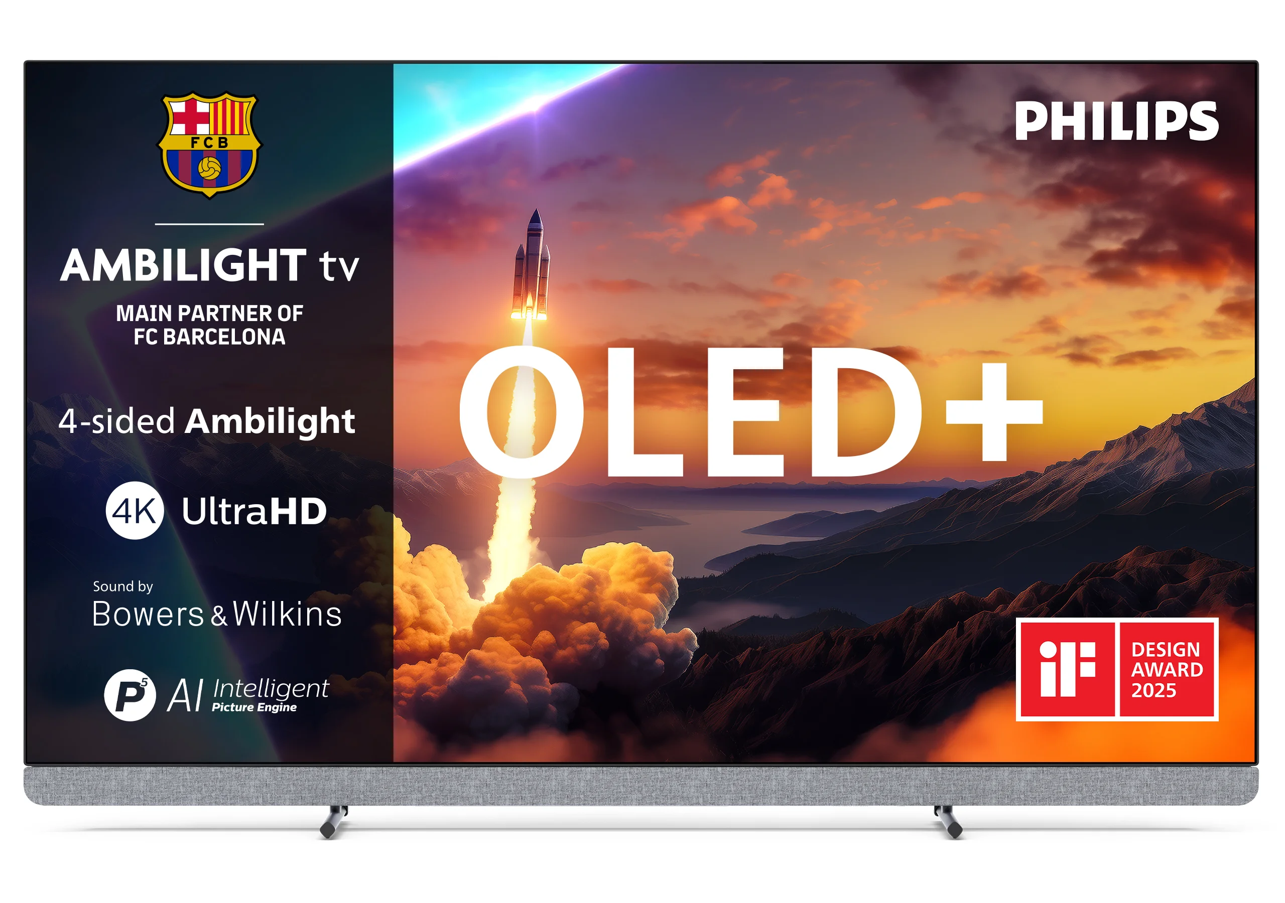 Philips 55OLED910/12 Fernseher 139,7 cm (55") 4K Ultra HD Smart-TV WLAN Metallisch