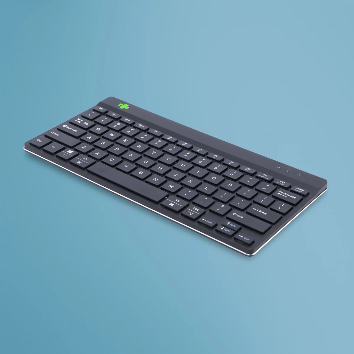 R-Go Tools Ergonomische Tastatur R-Go Compact Break, kompakte Tastatur mit Pausensoftware, QWERTY (US), Bluetooth, Schwarz