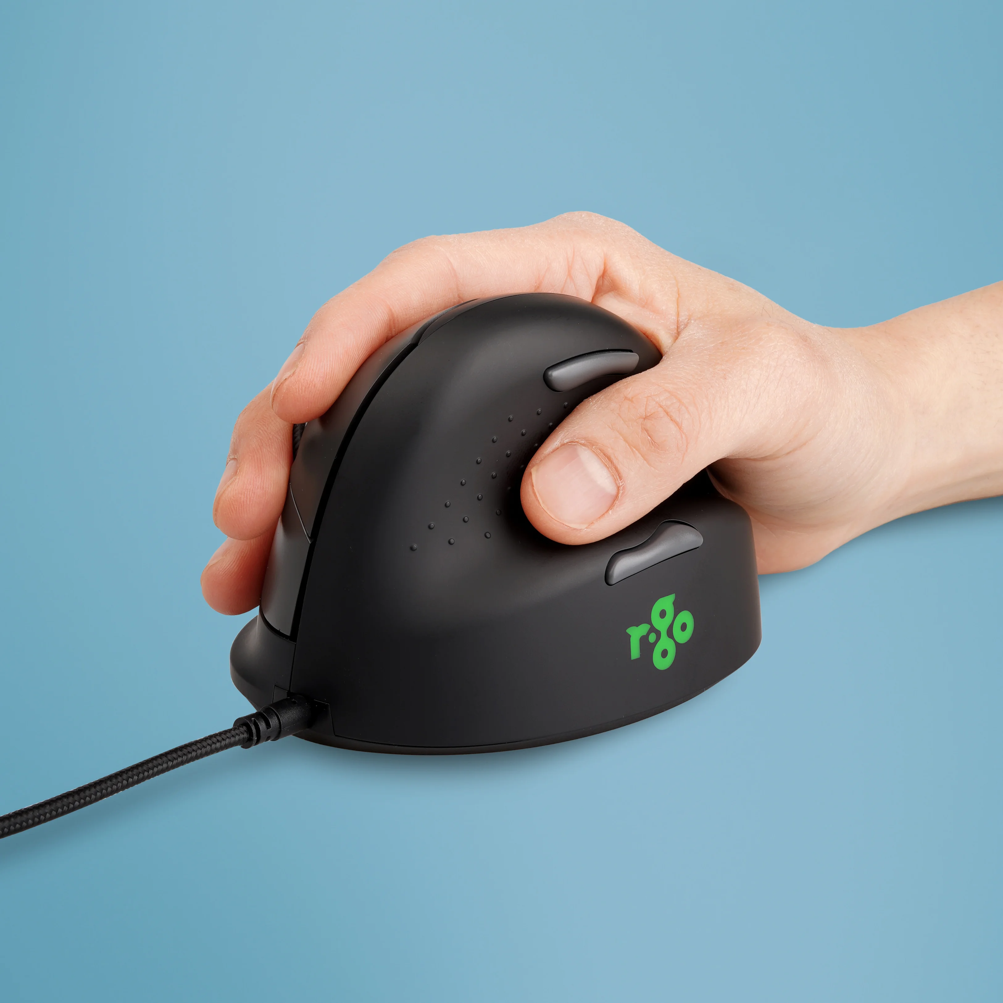 R-Go Tools Ergonomische Maus R-Go HE Break mit Pausensoftware, medium (Handlänge 165-185mm), Rechtshänder, verkabelt, schwarz