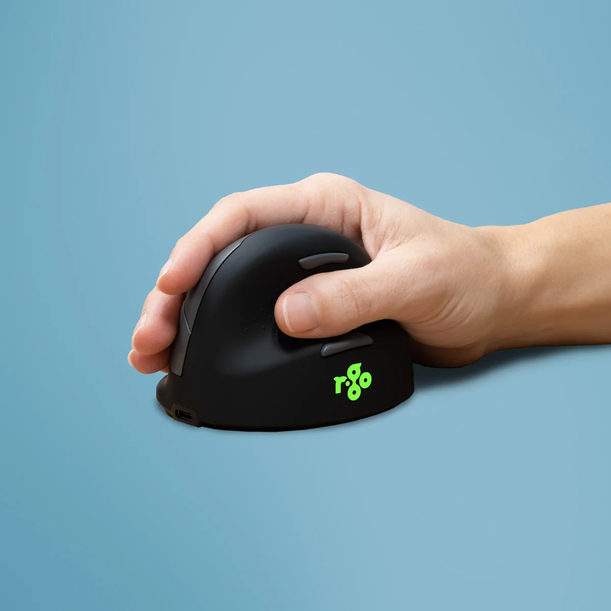 R-Go Tools Ergonomische Maus R-Go HE Break mit Pausensoftware, klein (Handlänge <165mm), Rechtshänder, verkabelt, schwarz