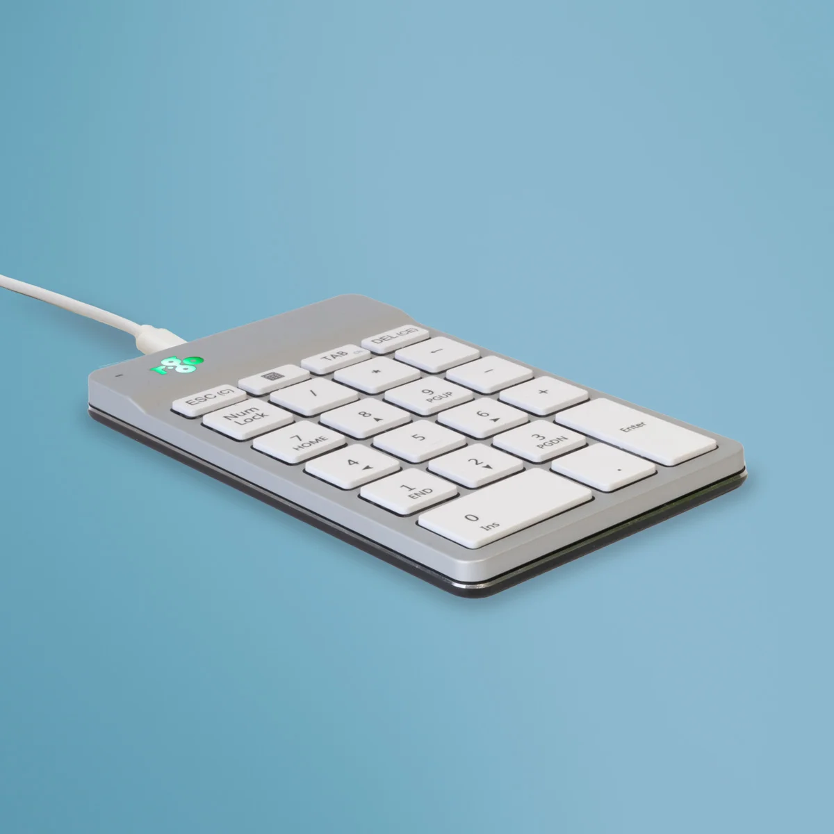 R-Go Tools Tastatur R-Go Numpad Break, ergonomischer Ziffernblock mit Pausensoftware, kabelgebunden, weiß