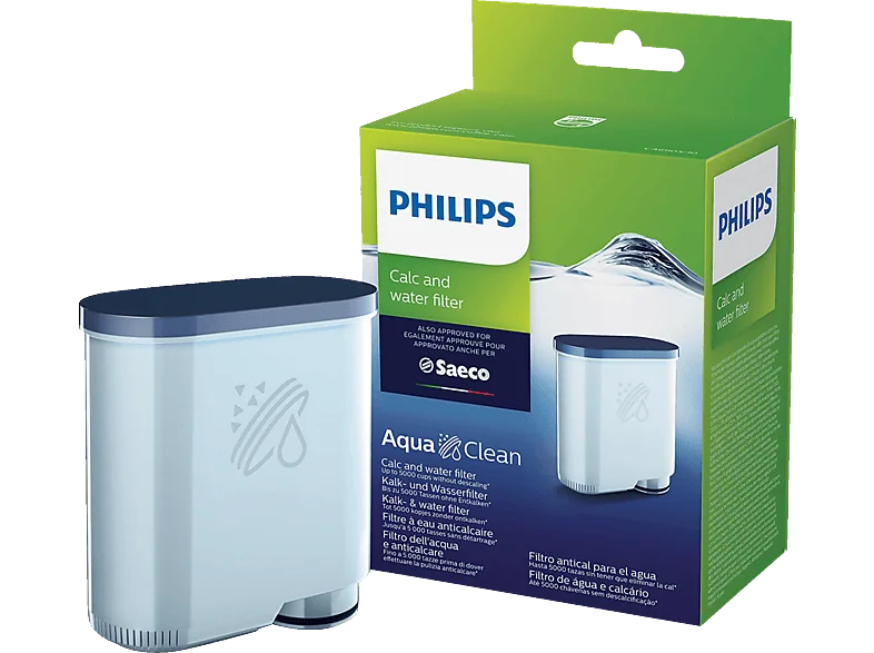 PHILIPS CA6903/10 AquaClean für alle Philips/Saeco Kaffeevollautomaten mit AquaClean-Aufkleber am Wassertank Kalk- und Wasserfilter Mehrfarbig