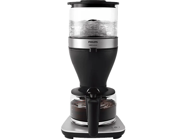 PHILIPS HD5416/60 Café Gourmet mit Glaskanne, 1,25 Liter, 1800 Watt, Kaffeemaschine Schwarz