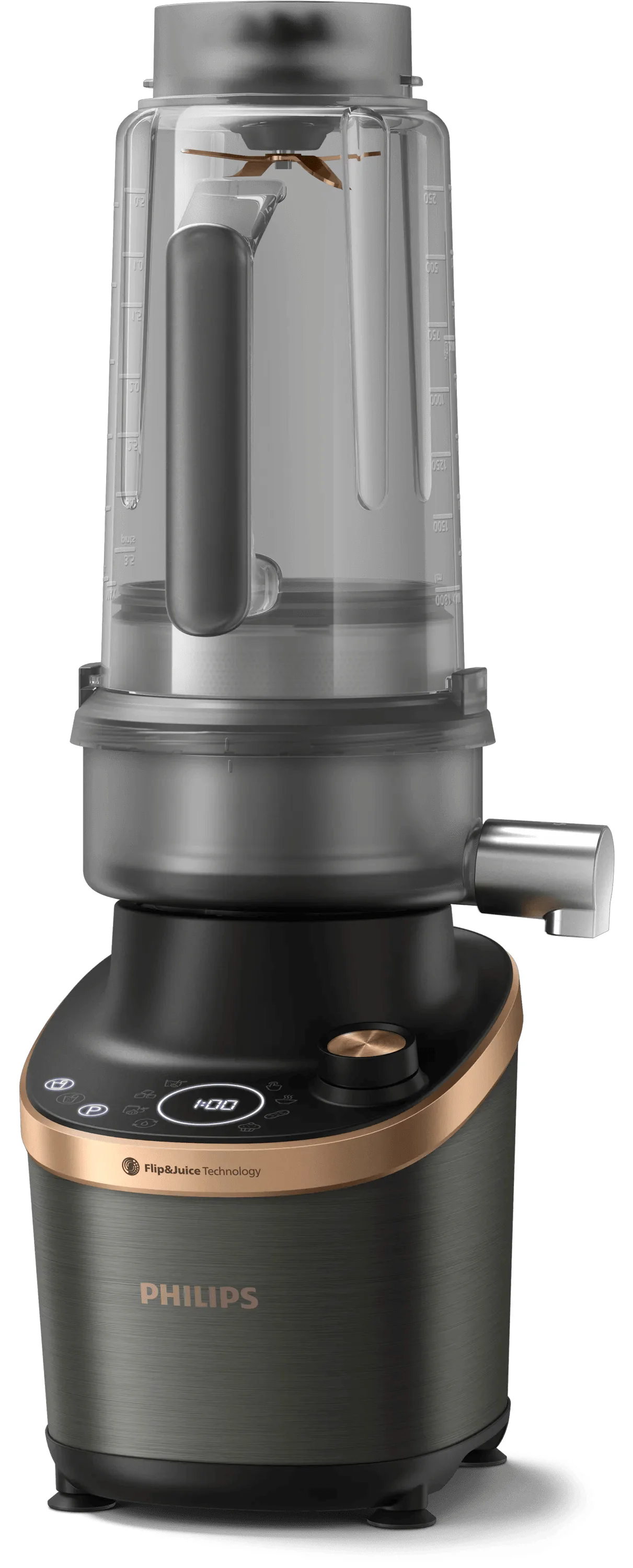Philips Flip&Juice™ Blender HR3770/00 Hochleistungsmixer mit Entsaftermodul