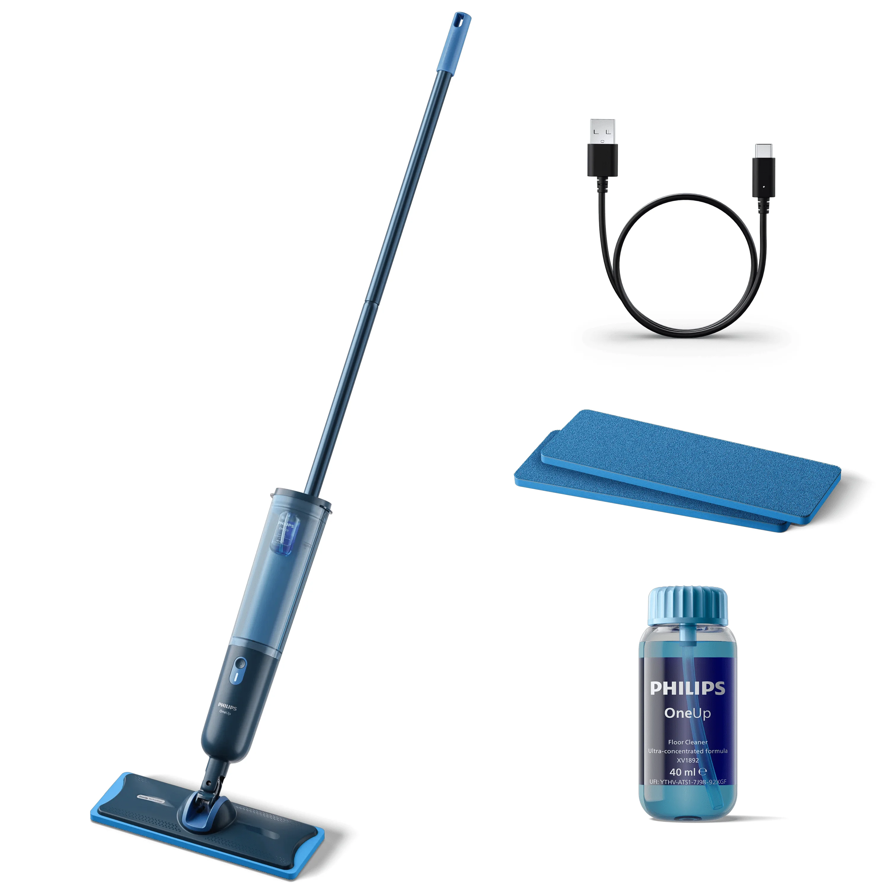 Philips 3000 series OneUp Elektrischer Wischmopp mit extra Pad
